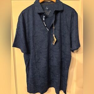 NWT Tailorbyrd Polo Shirt Mens Size XL Blue Performance Golf Moisture Wicking.